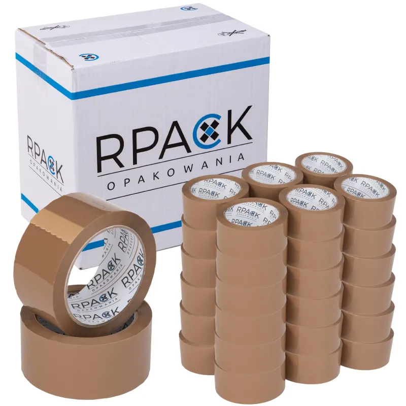Taśma RPACK Akryl Brązowa 48/100y 36szt.